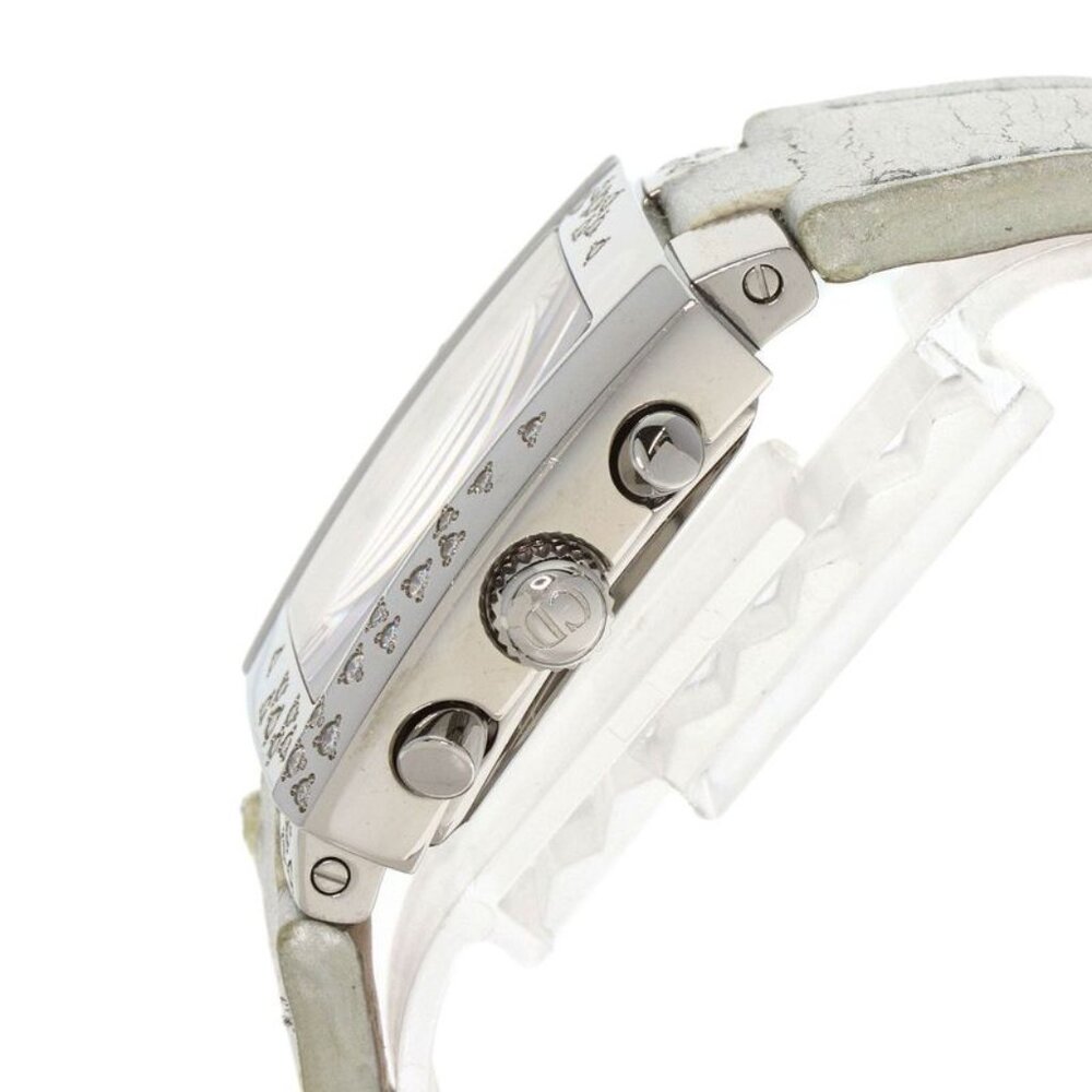 Dior Christian Riva Spark Ring Chronograph Watch SS Leather - Picture 6 of 15